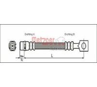 Originale METZGER Tubo Del Freno 4112818 Per Opel