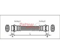 Originale METZGER Tubo Del Freno 4112824 Per Opel