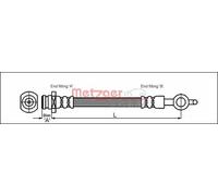 Originale METZGER Tubo Del Freno 4112832 Per Opel