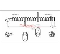 Originale METZGER Tubo Del Freno 4113605 Per Honda