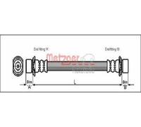 Originale METZGER Tubo Frenante 4111431 Per Toyota