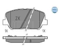 Originale MEYLE Kit Pastiglie Freno Freni a Disco 025 249 1517 per Hyundai Kia