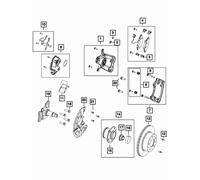 Originale Mopar Disco Freno a Disco Montaggio Sinistro 68603419AA