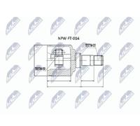 NTY Kit giunti, Semiasse compatibile con NPW-FT-014
