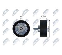 NTY RNK-ME-062 Rullo tenditore cinghia Poly-V