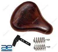 Originale Pelle Anteriore Sedile Marrone Per Reale Enfield Classico 350cc 500cc