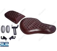 Originale Pelle Anteriore & Sedile Set Marrone Per Reale Enfield Epoca