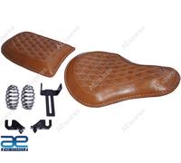 Originale Pelle Anteriore & Sedile Set Tan Per Reale Enfield Epoca 650