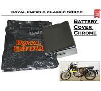 Originale per Royal Enfield Classic 500cc - "Copribatteria cromato"