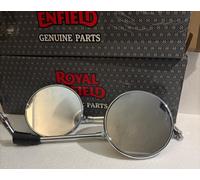 Originale Royal Enfield Interceptor 650 Posteriore Vista Specchio SX Dx Cromo