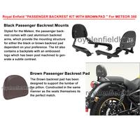 Originale Royal Enfield Meteor 350 Passeggero Schienale Kit Con Marrone Pad