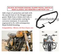 Originale Royal Enfield Meteor & Classico 350 Reborn Nero Ottagono Motore Guard