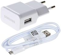 Samsung Originale Caricabatteria da Viaggio S4 i9500 Bianco ETA U90e 2 amplificatori Adattatore + USB Cavo AC + ViTho® Esclusivo Panno per la Pulizia
