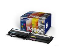 ORIGINALE Samsung Multipack nero / ciano / magenta / giallo CLT-P406C SU375A rainbow kit