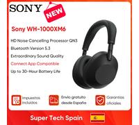 Nuove cuffie wireless Sony WH-1000XM6 con cancellazione del rumore Suono ad alta risoluzione Dual-Core Ultra Flagship Fascia fino a 30 ore Black