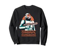 Originale Stormtrooper Retro Arancione Sci-Fi Tramonto Felpa