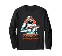 Originale Stormtrooper Retro Arancione Sci-Fi Tramonto Maglia a Manica