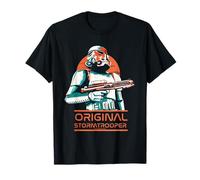 Originale Stormtrooper Retro Arancione Sci-Fi Tramonto Maglietta
