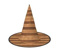 Originale struttura di colore del legno 2 PCS Halloween Witch Hat Costume Party Hat Adatto per il gioco di scena Accessori