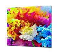 ORIGINALE tagliere in VETRO temperato - Copri-piano cottura a induzione -Tagliere pezzo UNICO (60x52 cm) o DUE pezzi (30x52 cm ognuno); D35 Serie d'arte