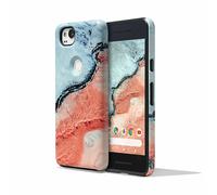 Originale Ufficiale Google Pixel 2 Earth Live Custodia Cover Blu Rosa Rosso