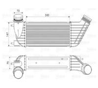 Originale VALEO Intercooler 818651 Per Citroën Fiat Peugeot
