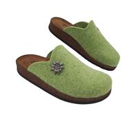 Originali Zoccoli Alpini, Ciabatte Uomo e Donna Invernali, Calde Sabot Tirolesi in Lana Cotta, 100% Made in Italy (Verde Chiaro, 39, Sistema Taglie Calzature EU, Adulto, Donna, Numero, Media, 39)