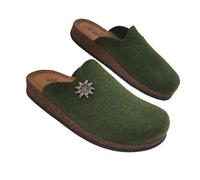 Originali Zoccoli Alpini, Ciabatte Uomo e Donna Invernali, Calde Sabot Tirolesi in Lana Cotta, 100% Made in Italy (Muschio, Sistema Taglie Calzature EU, Adulto, Uomo, Numero, Media, 43)