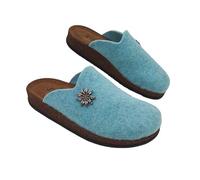 Originali Zoccoli Alpini, Ciabatte Uomo e Donna Invernali, Calde Sabot Tirolesi in Lana Cotta, 100% Made in Italy (Cielo, 38, Sistema Taglie Calzature EU, Adulto, Donna, Numero, Media, 38)