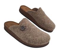 Originali Zoccoli Alpini, Ciabatte Uomo e Donna Invernali, Calde Sabot Tirolesi in Lana Cotta, 100% Made in Italy (Taupe, Sistema Taglie Calzature EU, Adulto, Uomo, Numero, Media, 41)