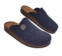 Originali Zoccoli Alpini, Ciabatte Uomo e Donna Invernali, Calde Sabot Tirolesi in Lana Cotta, 100% Made in Italy (Blu, Sistema Taglie Calzature EU, Adulto, Uomo, Numero, Media, 42)