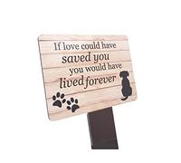 OriginDesigned Targa commemorativa per cani con paletto da terra, pennarello per tomba da giardino, perfetto omaggio per animali domestici con una scelta di poesie ricordo. Impermeabile e resistente.