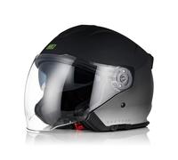 ORIGINE Casco Jet Moto 3/4 Aperto con Doppia Visiera Adatto per Scooter Omologato ECE (DEEPSKY MATT TITANIUM BLACK,XL)…