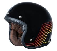 Origine Casco Jet Primo Sunrise Nero Rosso Lucido Black Red Custom 22.06 Moto