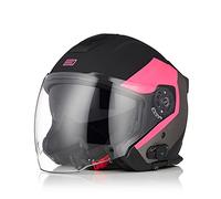 ORIGINE Casco Moto Jet Bluetooth Omologato ECE con Doppia Visiera