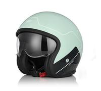 ORIGINE Casco moto Jet Casco da scooter con visiera omologata ECE 22-06 (EXPLORER GLOSS GREEN, M)