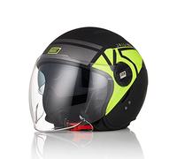 ORIGINE Casco Moto Jet Casco Scooter con Doppia Visiera Omologato ECE 22-06
