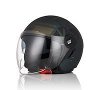 ORIGINE Casco Moto Jet Casco Scooter con Doppia Visiera Omologato ECE 22-06