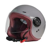 ORIGINE Casco Moto Jet Omologato ECE 22.06, Casco Scooter Urbano Leggero e Compatto con Visiera Trasparente Lunga
