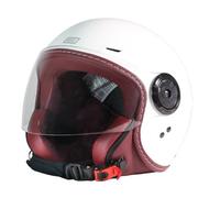 ORIGINE Casco Moto Jet Omologato ECE 22.06, Casco Scooter Urbano Leggero e Compatto con Visiera Trasparente Lunga