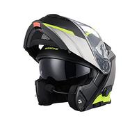 ORIGINE Casco Moto Modulare Bluetooth Omologato ECE Voice Dial Casco Moto Chiamata Vivavoce (LEVEL YELLOW BLACK,S)