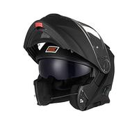ORIGINE Casco Moto Modulare Bluetooth Omologato ECE Voice Dial Casco Moto Chiamata Vivavoce (SOLID MATT BLACK,XL)