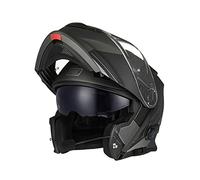 ORIGINE Casco Moto Modulare Bluetooth Omologato ECE Voice Dial Casco Moto Chiamata Vivavoce (SPIKE BLACK TITANIUM,S)