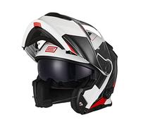 ORIGINE Casco Moto Modulare Bluetooth Omologato ECE Voice Dial Casco Moto Chiamata Vivavoce (SPIKE RED WHITE,XS)