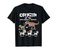 Origine di Jack Russells Terrier Evolution History Amante dei cani Maglietta