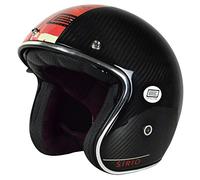 Origine Helmets 202587017500703 Sirio Style Flower Casco Jet in Fibra di Carbonio, Nero, S