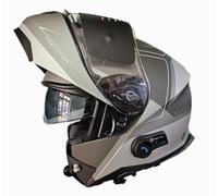 Casco Modulare Origine Logic BT Privilege Nero Bianco Titanio Opaco Con Interfono BL A2 Integrato XL