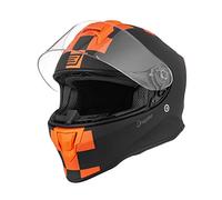 ORIGINE On Road Casco Integrale Casco Moto con Ventilazione ECE (CONTEST MATT ORANGE BLACK,L)