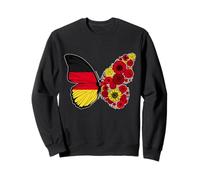 Origine Tedesca Bandiera Germania Farfalla Radici tedesche Felpa