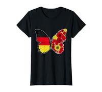 Origine Tedesca Bandiera Germania Farfalla Radici tedesche Maglietta